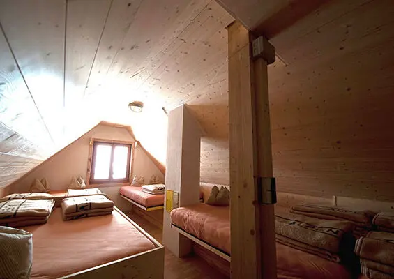 Matratzenlager unterm Dach der Göppinger Hütte | © DAV/ Sektion Hohenstaufen Göppingen