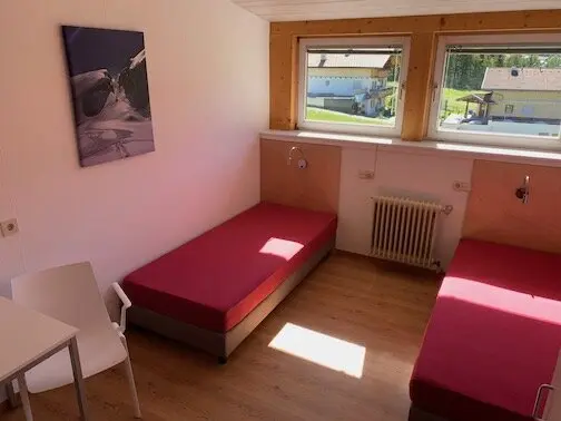 Schlafraum im Haldenseehaus mit 2 Betten  | © DAV/ Sektion Hohenstaufen Göppingen