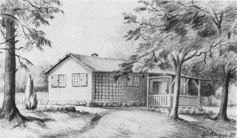 Historische Bleistiftzeichnung der Kreuzberghütte | © DAV Sektion Hohenstaufen / Archiv